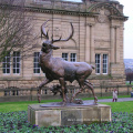 garden decoration sculpture metal craft skyfall deer statue for sale